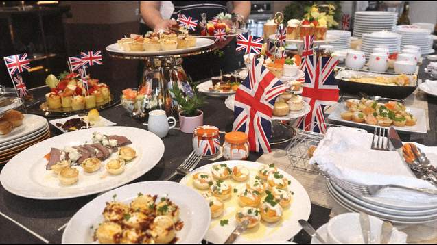 Ukázka britského cateringu